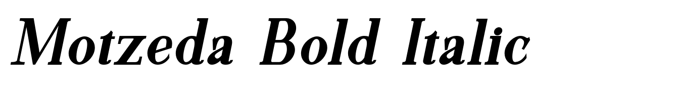 Motzeda Bold Italic